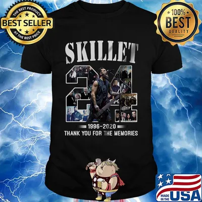 Skillet 24 1996 2020 thank you for the memories signature shirt