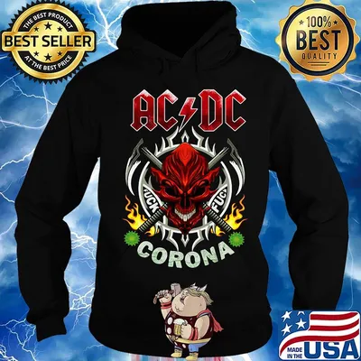 Skull acdc fuck coronavirus s Hoodie