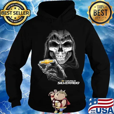 Skull chevrolet silverado logo s Hoodie