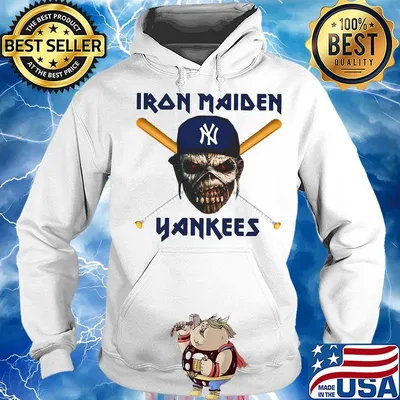 Skull iron maiden new york yankees baseball s Hoodie