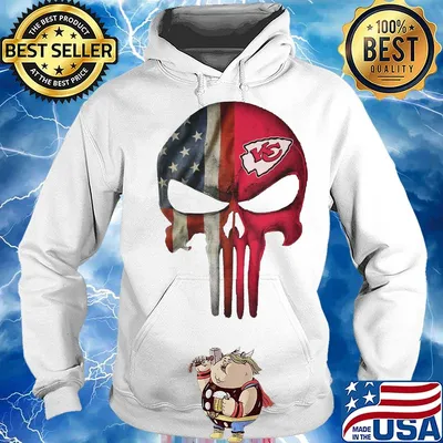 Skull kansas city chiefs american flag independence day s Hoodie