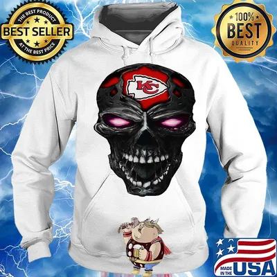 Skull kansas city chiefs football logo light s Hoodie