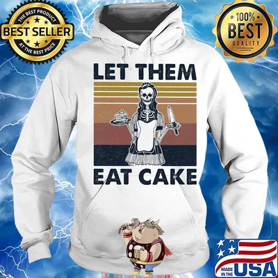 Skull Let them eat cake vintage retro s Hoodie