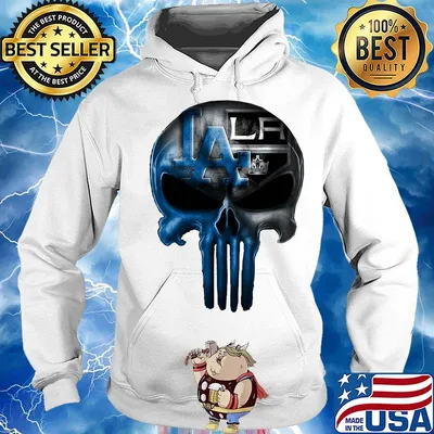 Skull los angeles dodgers and los angeles raiders s Hoodie