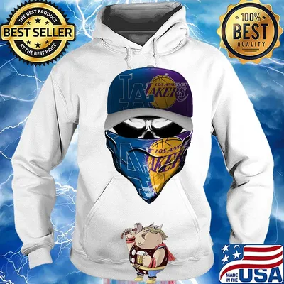 Skull mask los angeles dodgers and los angeles lakers s Hoodie