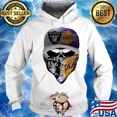Skull mask los angeles raiders and los angeles lakers s Hoodie