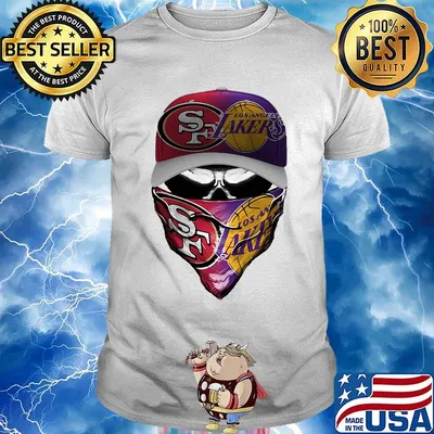 Skull mask san francisco 49ers and san francisco giants logo shirt