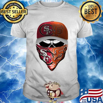 Skull mask san francisco 49ers and san francisco giants shirt