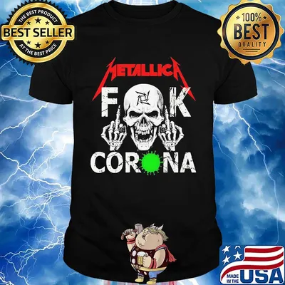 Skull metallica band fuck coronavirus shirt