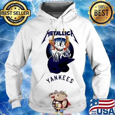 Skull metallica new york yankees baseball s Hoodie