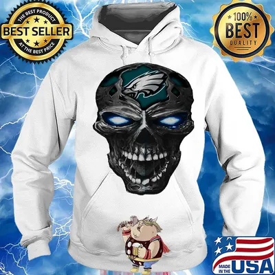 Skull philadelphia eagles football logo light s Hoodie