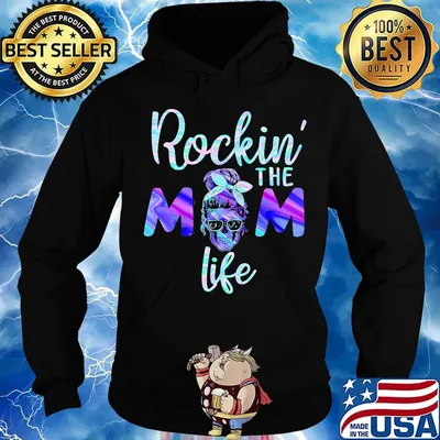 Skull rockin the mom life s Hoodie