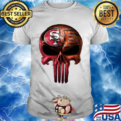 Skull san francisco 49ers and san francisco giants shirt