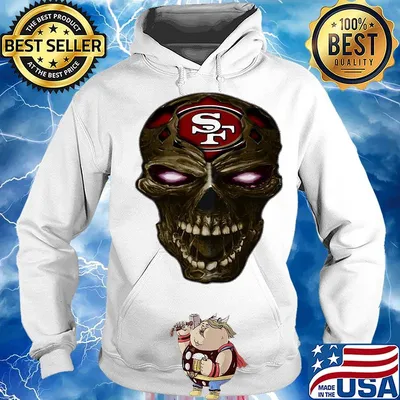 Skull san francisco 49ers football logo light s Hoodie