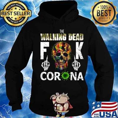Skull the walking dead fuck coronavirus s Hoodie