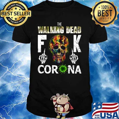 Skull the walking dead fuck coronavirus shirt