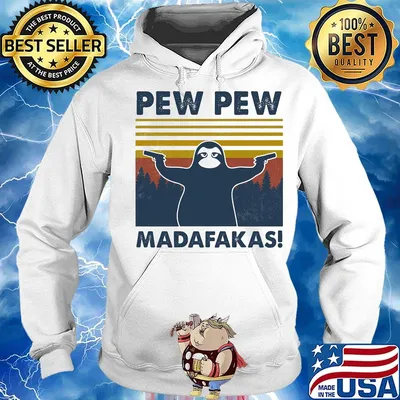 Sloth pew pew madafakas vintage retro s Hoodie
