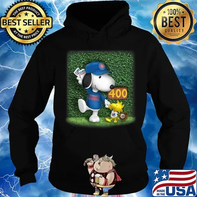 Snoopy and woodstock chicago cubs ticket 400 s Hoodie