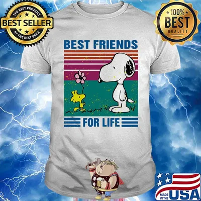 Snoopy and woodstock flower best friends for life vintage retro shirt