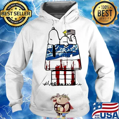 Snoopy and woodstock home american flag independence day s Hoodie