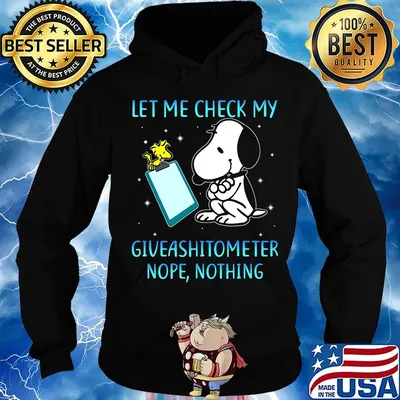 Snoopy and woodstock let me check my giveashitometer nope nothing s Hoodie