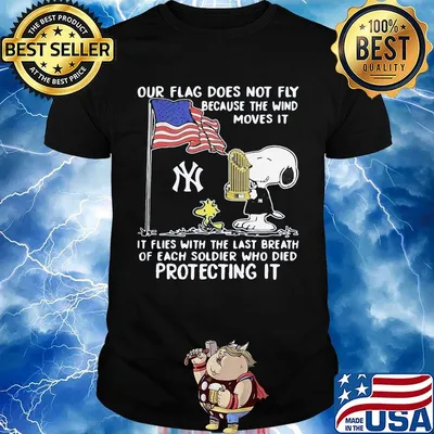Snoopy and woodstock our flag does not fly because the wind moves it flies with the last breath of each soldier who died protecting it happy independence day shirt