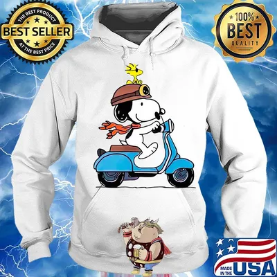Snoopy and woodstock riding motorcycle s Hoodie