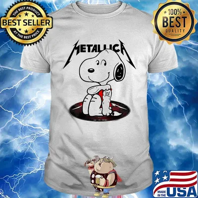 Snoopy cd metallica band shirt