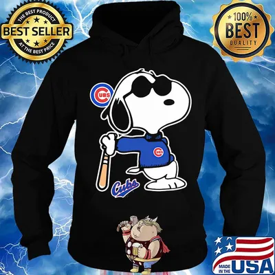 Snoopy chicago cubs baseball player s Hoodie