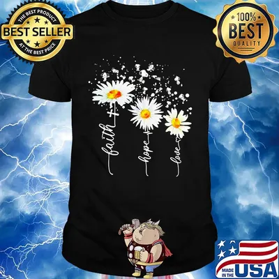 Snoopy flower faith hope love heartbeat shirt