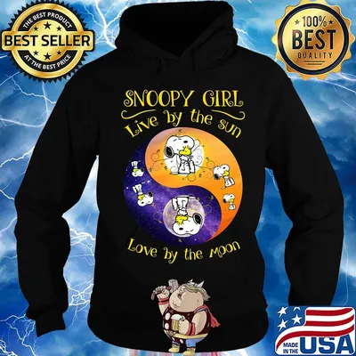 Snoopy girl live by the sun love by the moon s Hoodie