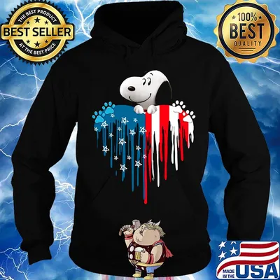 Snoopy heart america 4th of july independence day s Hoodie