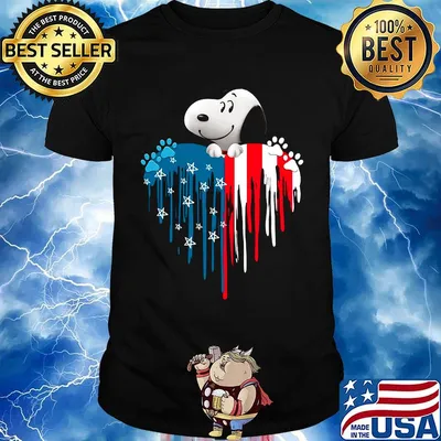 Snoopy heart america 4th of july independence day shirt