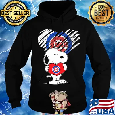 Snoopy hug heart chicago cubs baseball logo s Hoodie