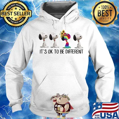 Snoopy it's ok to be different sunflower s Hoodie