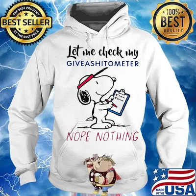 Snoopy let me check my giveashitometer nope nothing cartoon s Hoodie