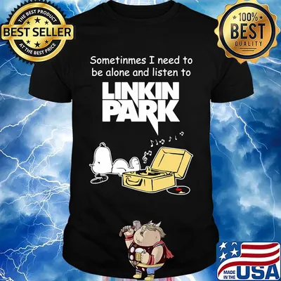 Snoopy sometimes i need to be alone and listen to linkin park shirt