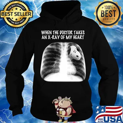 Snoopy when the doctor takes an x ray of my heart s Hoodie