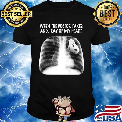 Snoopy when the doctor takes an x ray of my heart shirt