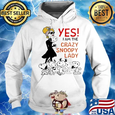 Snoopy yes i am the crazy snoopy lady s Hoodie