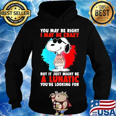 Snoopy you may be right i may be crazy but it just might be a lunatic you’re looking for s Hoodie