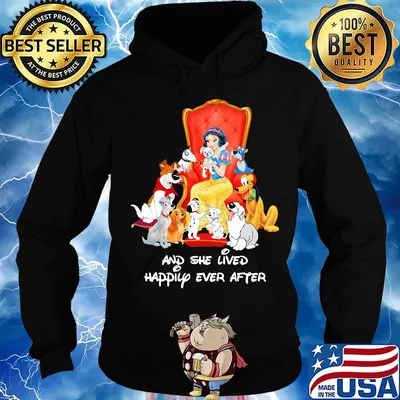 Snow white and dogs and she lived happily ever after s Hoodie