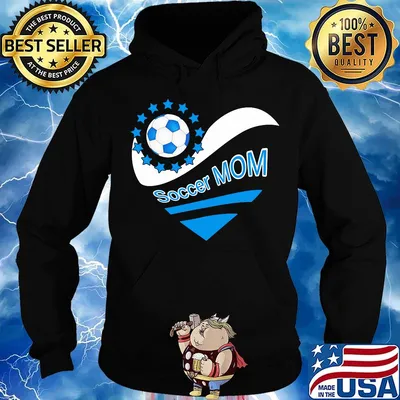 Soccer mom heart american flag independence day s Hoodie
