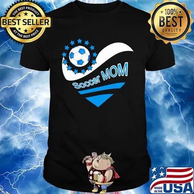 Soccer mom heart american flag independence day shirt