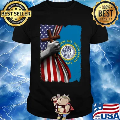 South dakota american flag cross happy independence day shirt