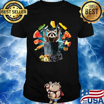 Squirrel looking for food in a carrot watermelon melon cheese bag shirt