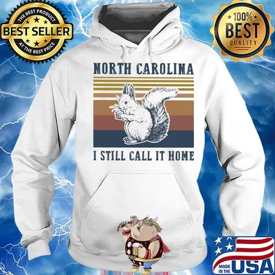 Squirrel north carolina i still call it home vintage retro s Hoodie