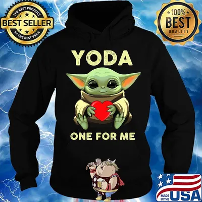 Star wars baby yoda hug heart one for me s Hoodie