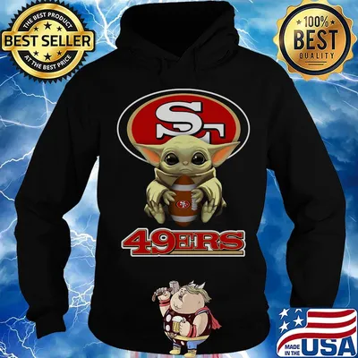 Star wars baby yoda hug san francisco 49ers football s Hoodie