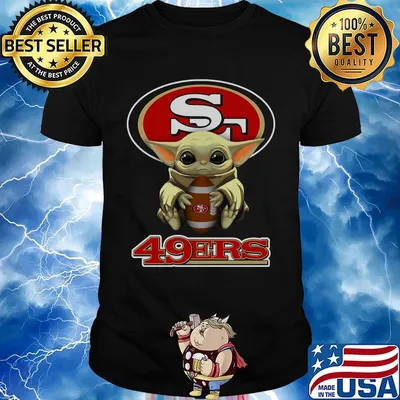 Star wars baby yoda hug san francisco 49ers football shirt